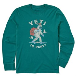 Life Is Good - Mens Yeti To Party Long Sleeve Crusher Tee