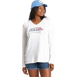 Life Is Good - Womens Hibiscus Beach Chairs Long Sleeve T-Shirt