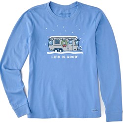 Life Is Good - Womens Holiday Camper Long Sleeve Crusher Tee