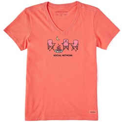 Life Is Good - Womens Social Network Camp T-Shirt