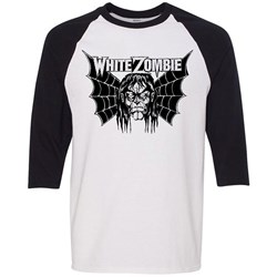 White Zombie - Unisex Bat Face Raglan T-Shirt