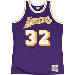 Mitchell And Ness - Los Angeles Lakers Mens Nba Swingman Road 84 Magic Johnson Jersey