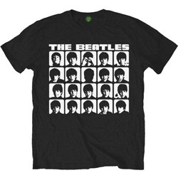The Beatles - Unisex Hard Days Night Faces Mono T-Shirt