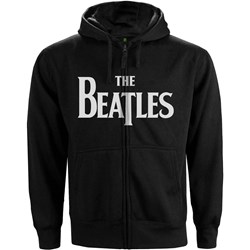 The Beatles - Unisex Drop T Logo Zipped Hoodie