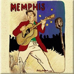 Elvis Presley - Unisex Memphis Fridge Magnet