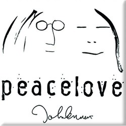 John Lennon - Unisex Peace & Love Fridge Magnet