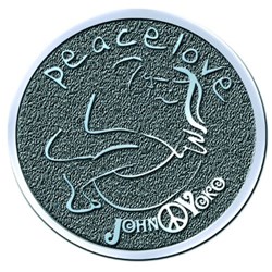 John Lennon - Unisex Peace & Love Pin Badge