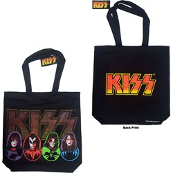 KISS - Unisex Faces & Logo Cotton Tote Bag