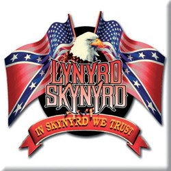 Lynyrd Skynyrd - Unisex Eagle & Flags Fridge Magnet