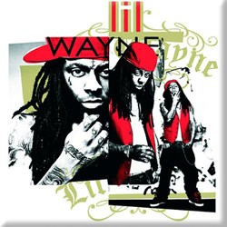Lil Wayne - Unisex Red Cap Montage Fridge Magnet