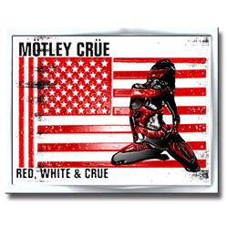 Motley Crue - Unisex Red, White & Crue Pin Badge