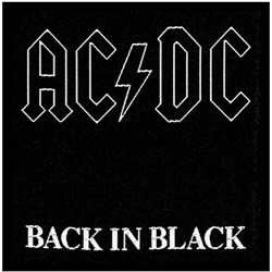 AC/DC - Unisex Back In Black Standard Patch