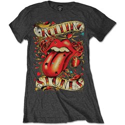 The Rolling Stones - Womens Tongue & Stars T-Shirt