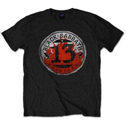 Black Sabbath - Unisex 13 Flame Circle T-Shirt