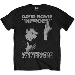 David Bowie - Unisex Heroes Earls Court T-Shirt