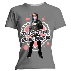 Justin Bieber - Womens Cut Out Hearts T-Shirt