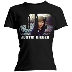 Justin Bieber - Womens Photo Black T-Shirt