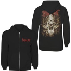 Slipknot - Unisex Skull Teeth Zipped Hoodie