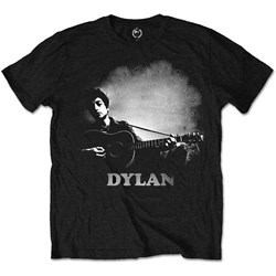 Bob Dylan - Unisex Guitar & Logo T-Shirt