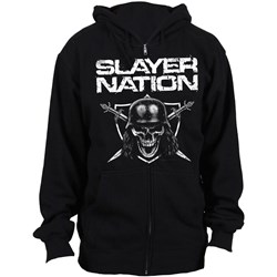 Slayer - Unisex Slayer Nation Zipped Hoodie
