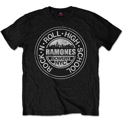 Ramones - Unisex Rock 'N Roll High School, Bowery, Nyc T-Shirt