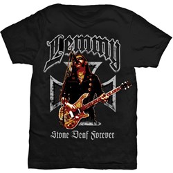 Lemmy - Unisex Iron Cross Stone Deaf Forever T-Shirt