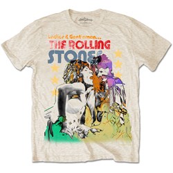 The Rolling Stones - Unisex Mick & Keith Watercolour Stars T-Shirt