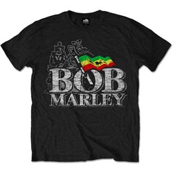 Bob Marley - Unisex Distressed Logo T-Shirt