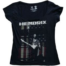 Jimi Hendrix - Womens Peace Flag T-Shirt