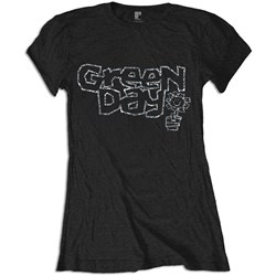 Green Day - Womens Flower Pot Embellished T-Shirt