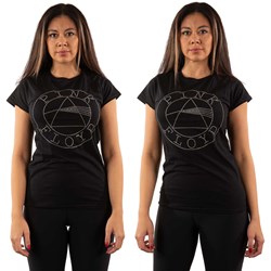 Pink Floyd - Womens Circle Logo Embellished T-Shirt