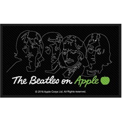 The Beatles - Unisex On Apple (White On Black) Standard Patch