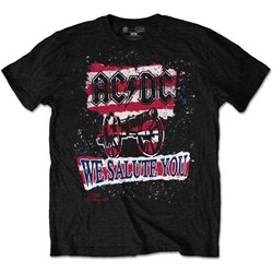 AC/DC - Unisex We Salute You Stripe T-Shirt