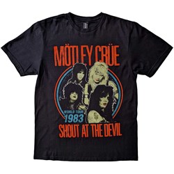 Motley Crue - Unisex Vintage World Tour Devil T-Shirt
