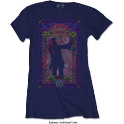 Janis Joplin - Womens Paisley & Flowers Frame T-Shirt