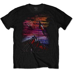 Pink Floyd - Unisex The Wall Flag & Hammers T-Shirt