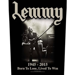 Lemmy - Unisex Lived To Win Back Patch