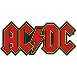 AC/DC - Unisex Logo Cut-Out Standard Patch