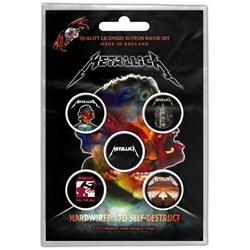 Metallica - Unisex Hardwired To Self-Destruct Button Badge Pack