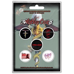 Motley Crue - Unisex Dr Feelgood Button Badge Pack