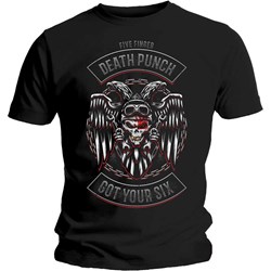 Five Finger Death Punch - Unisex Biker Badge T-Shirt