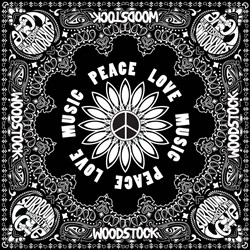 Woodstock - Unisex Peace, Love & Music Bandana