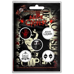 Alice Cooper - Unisex Eyes Button Badge Pack