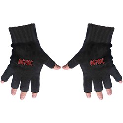 AC/DC - Unisex Classic Red Logo Fingerless Gloves