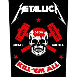 Metallica - Unisex Metal Militia Back Patch