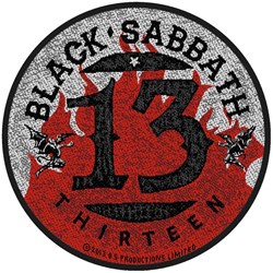 Black Sabbath - Unisex 13 Flames Circular Standard Patch