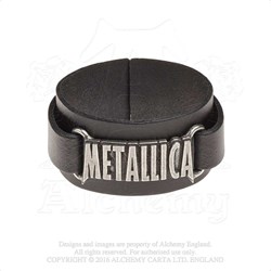 Metallica - Unisex Logo Leather Wrist Strap