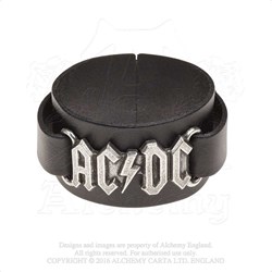 AC/DC - Unisex Logo Leather Wrist Strap