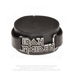 Iron Maiden - Unisex Logo Leather Wrist Strap
