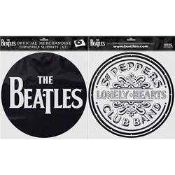 The Beatles - Unisex Drop T Logo & Sgt Pepper Drum Turntable Slipmat Set
